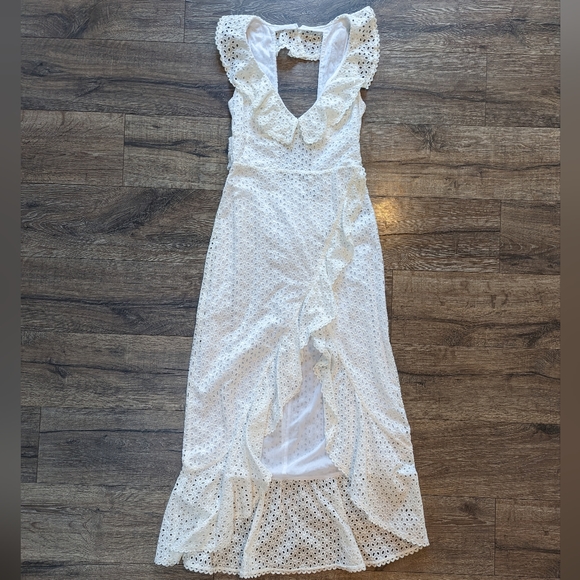 Majorelle Small Run Wild Dress White Eyelet High Low Spring Summer Bridal Shower - Picture 4 of 9